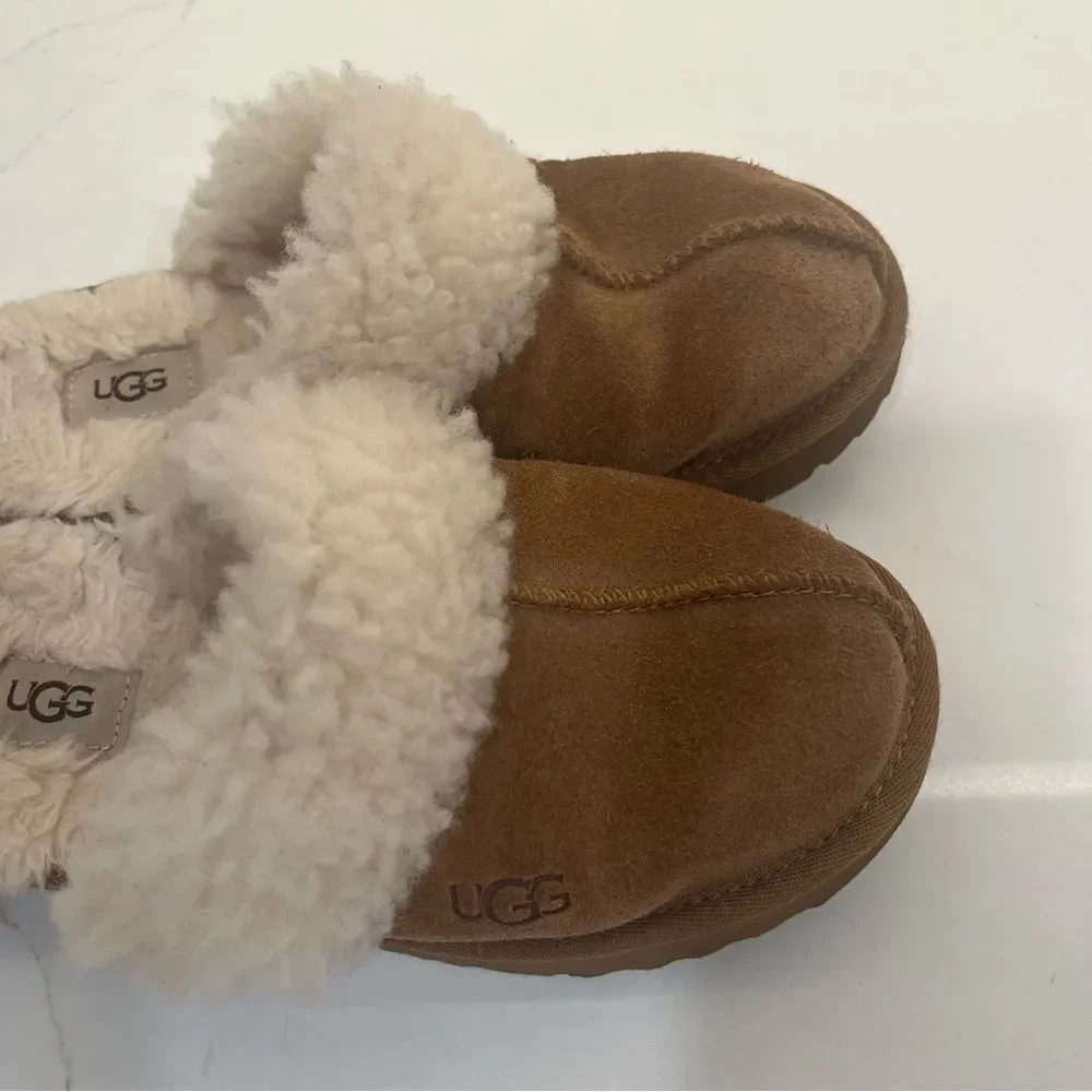 UGG Brown Slippers with Cream Shearling